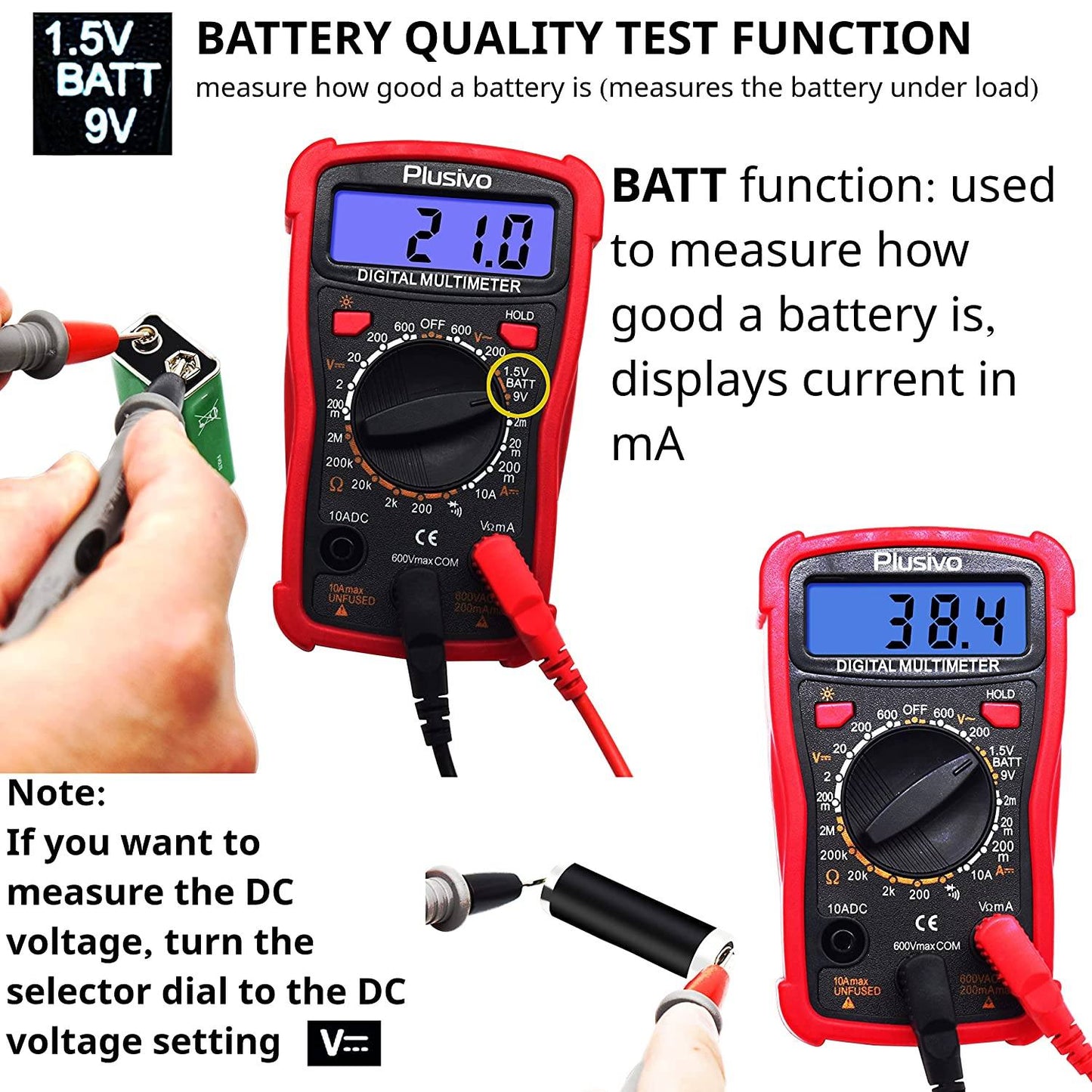 Pool testing digital multimeter for led light testing