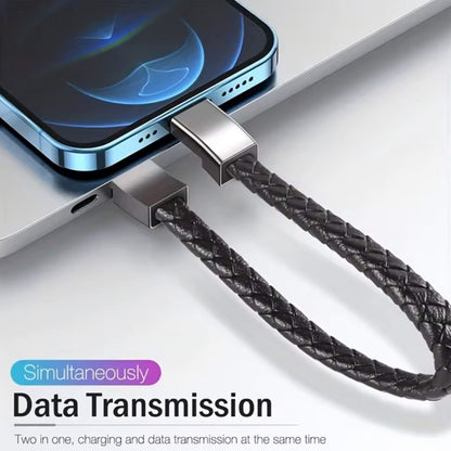 USB C to iPhone Fast Charging Data Cable Braided Leather Bracelet PD 60W