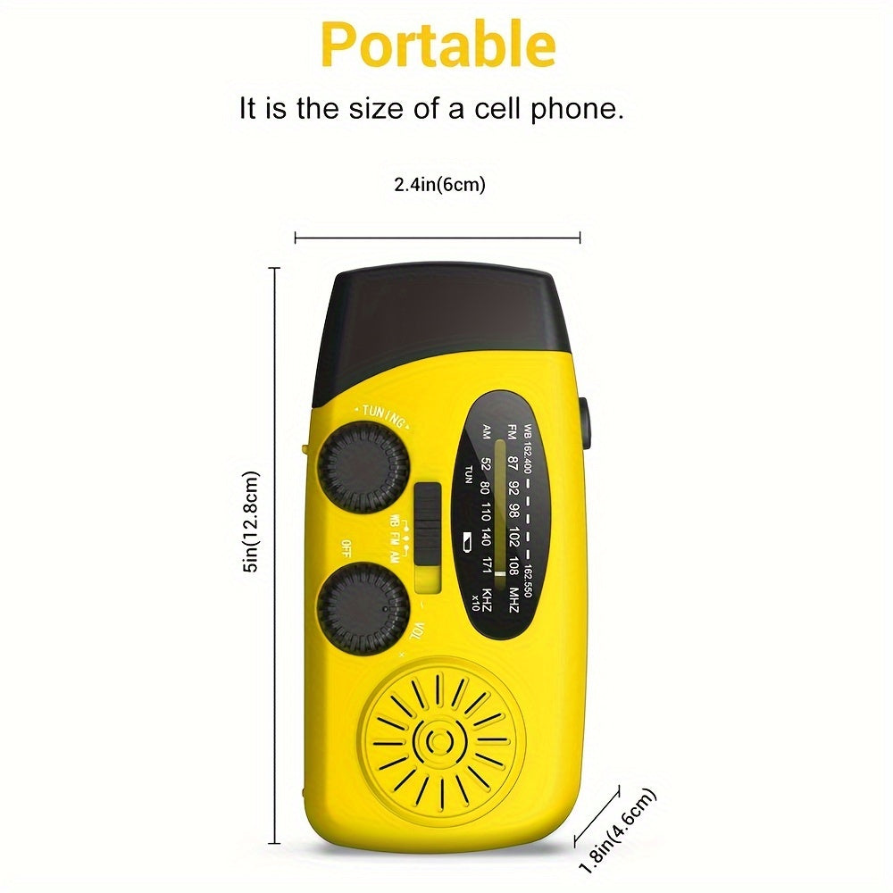 NNETM Emergency Solar Hand Crank Radio with Power Bank
